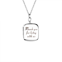 Personalisierte Schlichte Glänzende Medaillon-Kette in Quadrat- oder Sternform mit Foto & Text – Kreativer Schmuck,um Schöne Erinnerungen festzuhalten