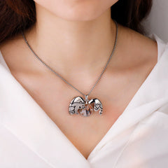 Bärchen Umarmung Puzzle Herz Foto Medaillon Halskette – Aufklappbar mit Personalisierbarem Foto,Einzigartiges Erinnerungs Schmuck Geschenk