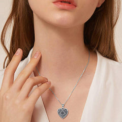 Personalisierte 925 Silber Medaillon Halskette mit Foto –Gänseblümchen Herz Anhänger