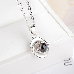 Personalisierte Foto Projektion Halskette - Rose