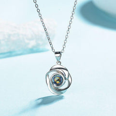 Personalisierte Foto Projektion Halskette - Rose