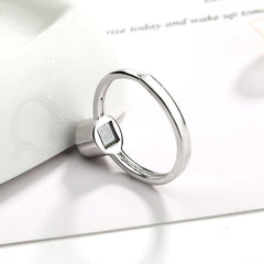 Personalisierter 925 Silber Ring mit Foto Projektion – Ring mit Römischer Zahlen Gravur und Edelstein