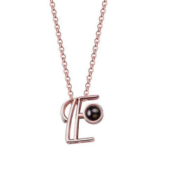 Personalisierte Foto Kette mit Buchstaben und Bild – Anhänger mit 26 Alphabet-Buchstaben zur Auswahl