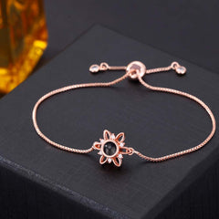 Foto Projektion Armband mit Bild im Stein - Hohle Schneeflocke amazgifts