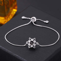 Foto Projektion Armband mit Bild im Stein - Hohle Schneeflocke amazgifts