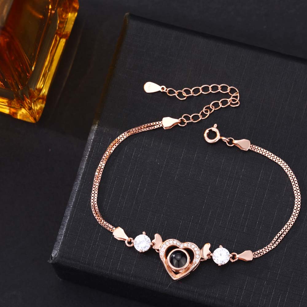 Foto Projektion Armband mit Bild im Stein - Kleiner Herz Engel amazgifts