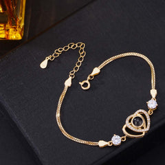 Foto Projektion Armband mit Bild im Stein - Verbundene Herzen amazgifts