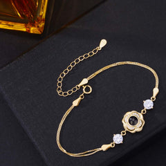 Foto Projektion Armband mit Bild im Stein - Zirkon Rose amazgifts