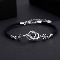 Foto Projektion Armband mit Bild im Stein - Überlappte Herzen amazgifts