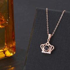 Foto Projektion Halskette mit Bild im Stein - Krone amazgifts