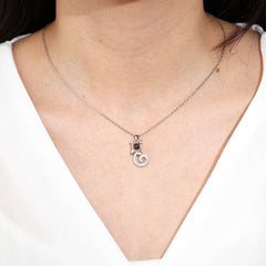 Personalisierte Foto Projektion Kette mit Foto drin im Stein - Katze mit Krawatte