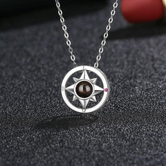 Schmuck mit Foto Personalisierte Geschenke - Kompass Anhänger nger mit Foto Projektion