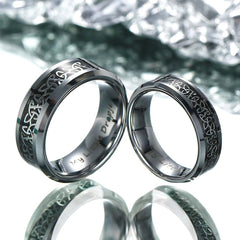 【Paar/Single】Keltischer Knoten Link Wolframstahlring,Trauringe, Herren-/Damenringe amazgifts