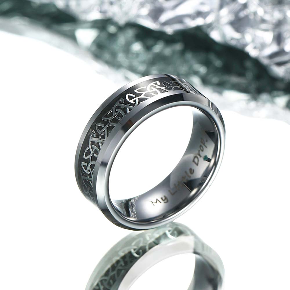 【Paar/Single】Keltischer Knoten Link Wolframstahlring,Trauringe, Herren-/Damenringe amazgifts