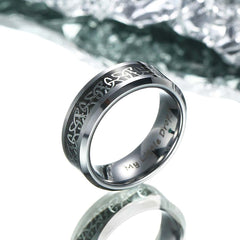 【Paar/Single】Keltischer Knoten Link Wolframstahlring,Trauringe, Herren-/Damenringe amazgifts