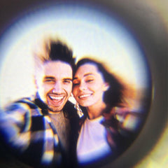 Personalisierte Foto Projektion Schlüsselanhänger - Verbundene Herzen