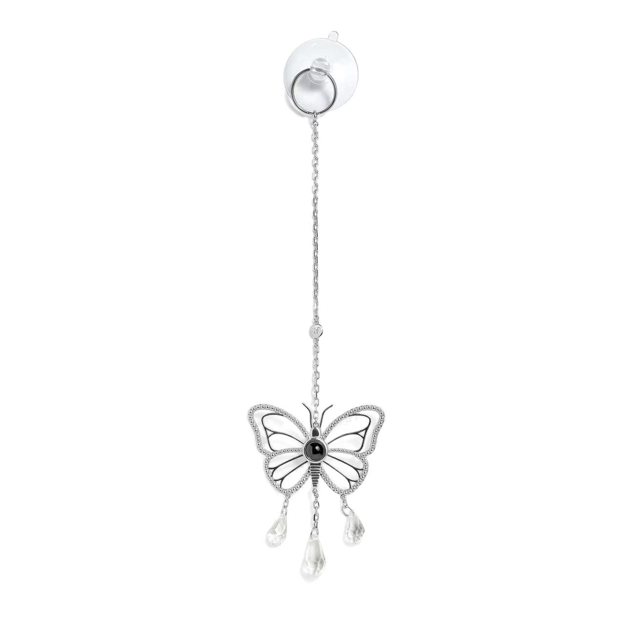 Personalisierter Schmetterling Kristall Anhänger mit Foto Projektion – Schmuck & Autoanhänger, Erinnerungsgeschenk für Sie
