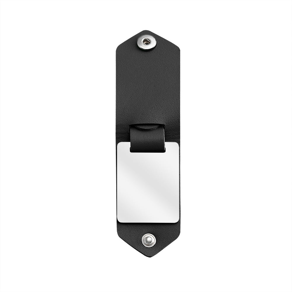 Personalisierter Leder-Schlüsselanhänger mit Foto & Text – Perfektes Geschenk für Papa oder Mama zu Vatertag oder Muttertag
