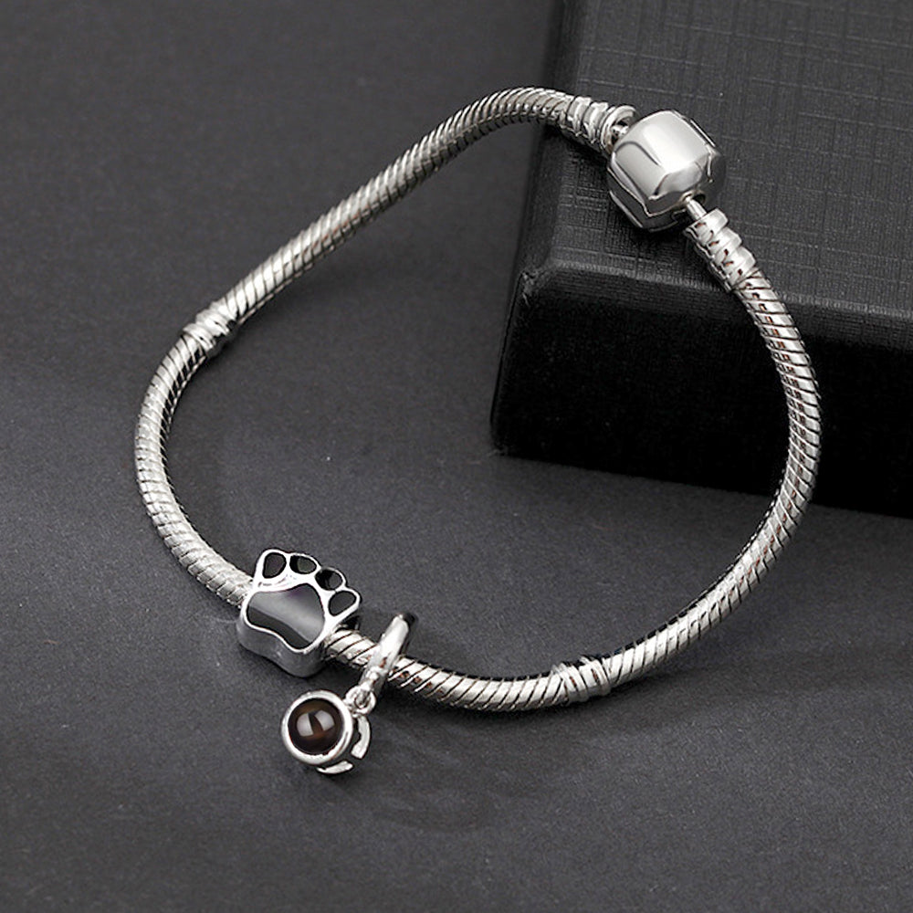 Personalisierbares DIY-Perlenarmband mit Foto-Projektion – Austauschbare Charms, Geschenk für Sie & Ihn