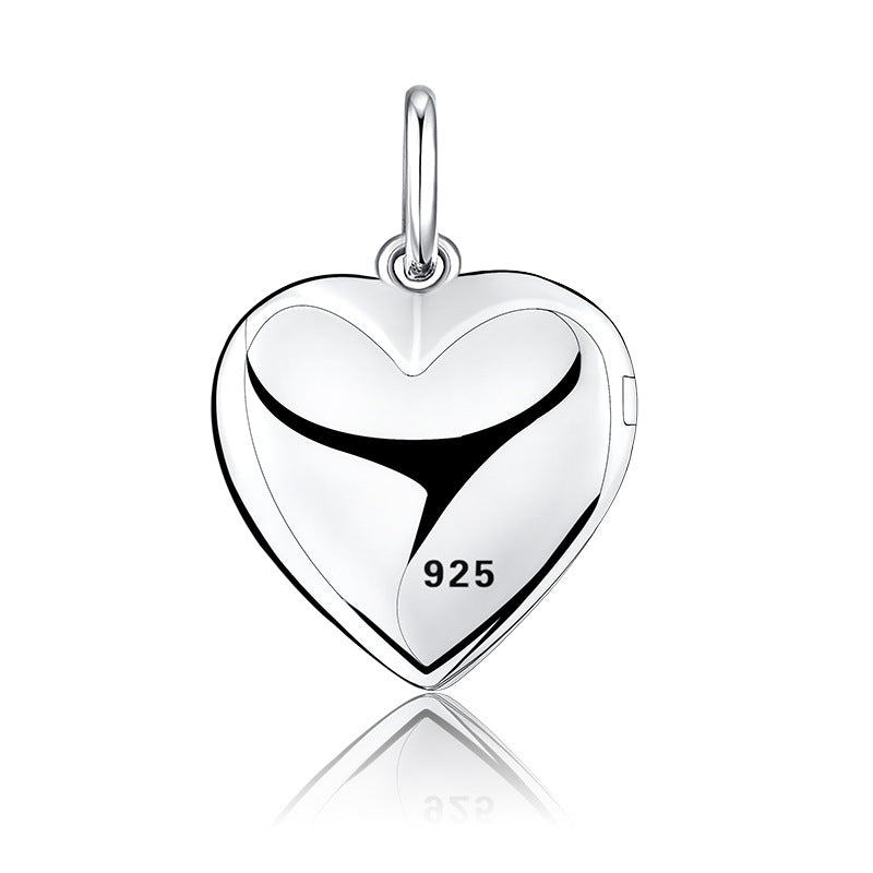 Personalisierte 925 Silber  Foto Medaillon Herz Kette – Mit Foto & Text, Klassischer Erinnerungsschmuck Geschenk für Sie