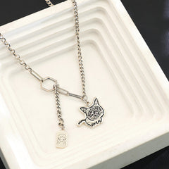 Personalisierte Y-Kette mit Fotogravur, Namen & Jungen/Mädchen Symbol – Haustierschmuck, Erinnerungs­geschenk für Tierliebhaber
