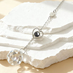 Herz Kristallanhänger mit Foto-Projektion – Personalisierte Deko & Geschenkidee für Muttertag, Weihnachten & Jubiläen