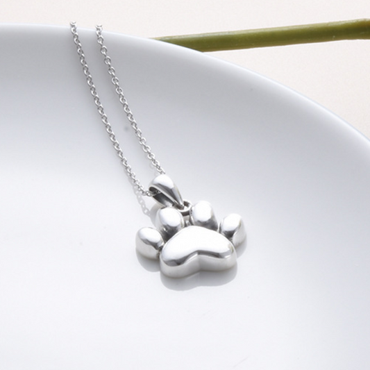 Sterlingsilber Ascheschmuck für Tierasche Hundepfote Asche Anhänger Urnen Kette Hunde Andenken Schmuck