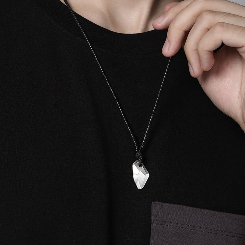 999 Feinsilber Wunschstein Kette – Individueller Anhänger mit Gravur von Sonne und Mond, Liebes oder Familien Geschenk für Männer und Frauen