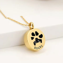 Personalisierte Asche Parfüm Kette Mit Bild - Schlichter Runder Anhänger Erinnerungsstück Geschenk für Männer & Frauen