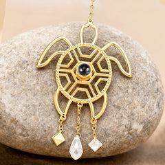 Foto-Projektions-Schildkröte Anhänger – Personalisierter Kristallanhänger mit Bild, Dekoration & Erinnerungsgeschenk