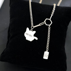 Personalisierte Y-Kette mit Fotogravur, Namen & Jungen/Mädchen Symbol – Haustierschmuck, Erinnerungs­geschenk für Tierliebhaber