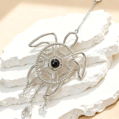 Foto-Projektions-Schildkröte Anhänger – Personalisierter Kristallanhänger mit Bild, Dekoration & Erinnerungsgeschenk