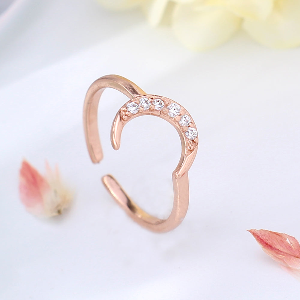 925 Silber Personalisierter Ring mit Bild – Sonne-Mond-Partnerring mit Foto und Gravur, Offener Ring für Paare