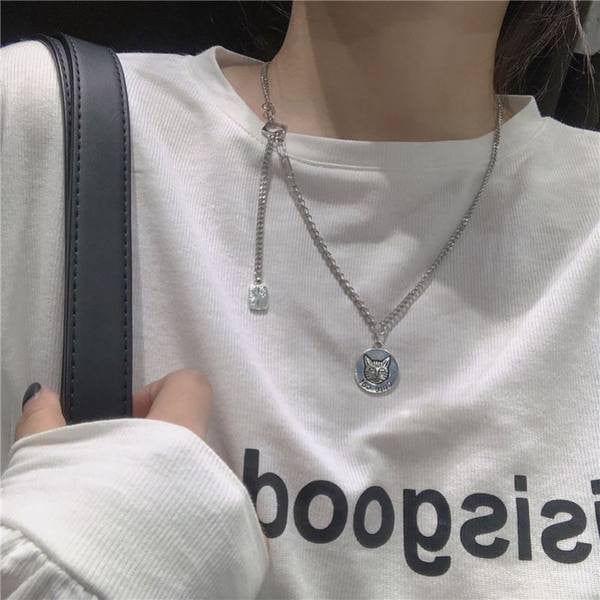 Personalisierte Y-Kette mit Fotogravur, Namen & Jungen/Mädchen Symbol – Haustierschmuck, Erinnerungs­geschenk für Tierliebhaber