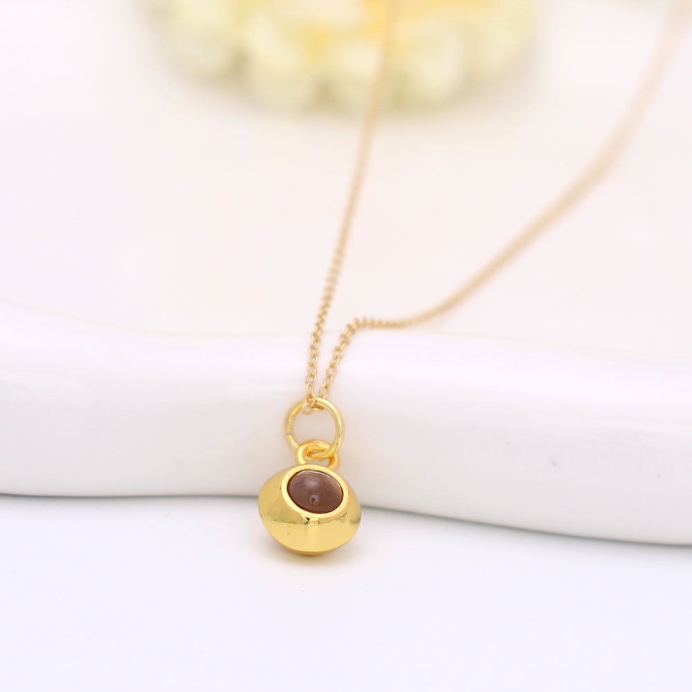Personalisierte 925 Silber Foto-Projektion Kette – Runder Anhänger mit Bild & Text im Stein, Kreatives Geschenk für Damen