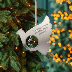 Personalisierter Foto-Projektionsanhänger mit Gravur – Weihnachtsdeko & Geschenk mit Herz, Kreuz, Engel, Stern oder Schneeflocke