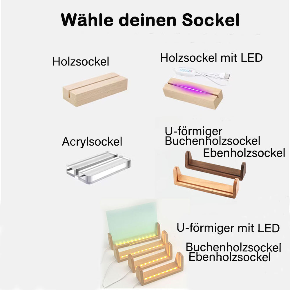 Personalisierter Holz & Acryl LED Bilderrahmen zum Abschluss, Abschlussurkunde Gravur Abschlussgeschenk mit 6 Fotos & Name