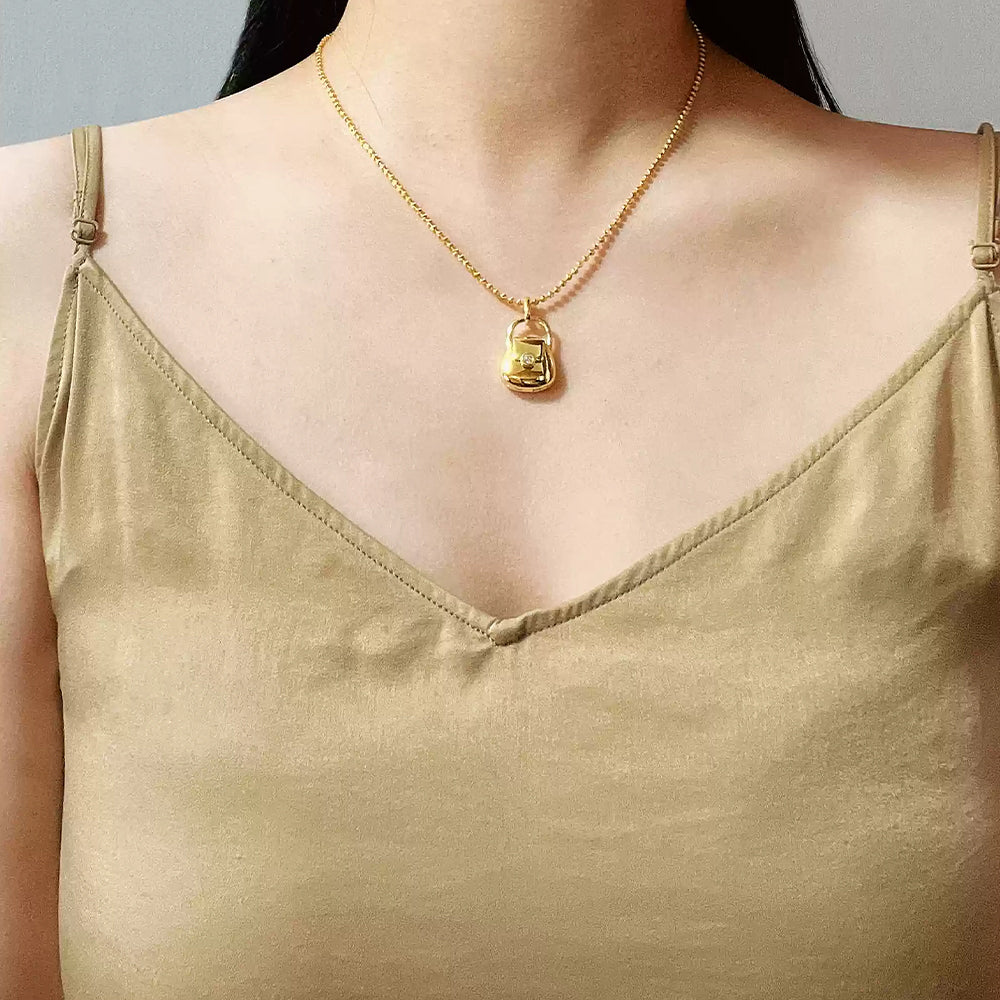 Personalisierte 925 Silber  Foto Medaillon Kette – 3D Handtaschen Anhänger mit Zirkonia, Modische Kreative Geschenke für Sie