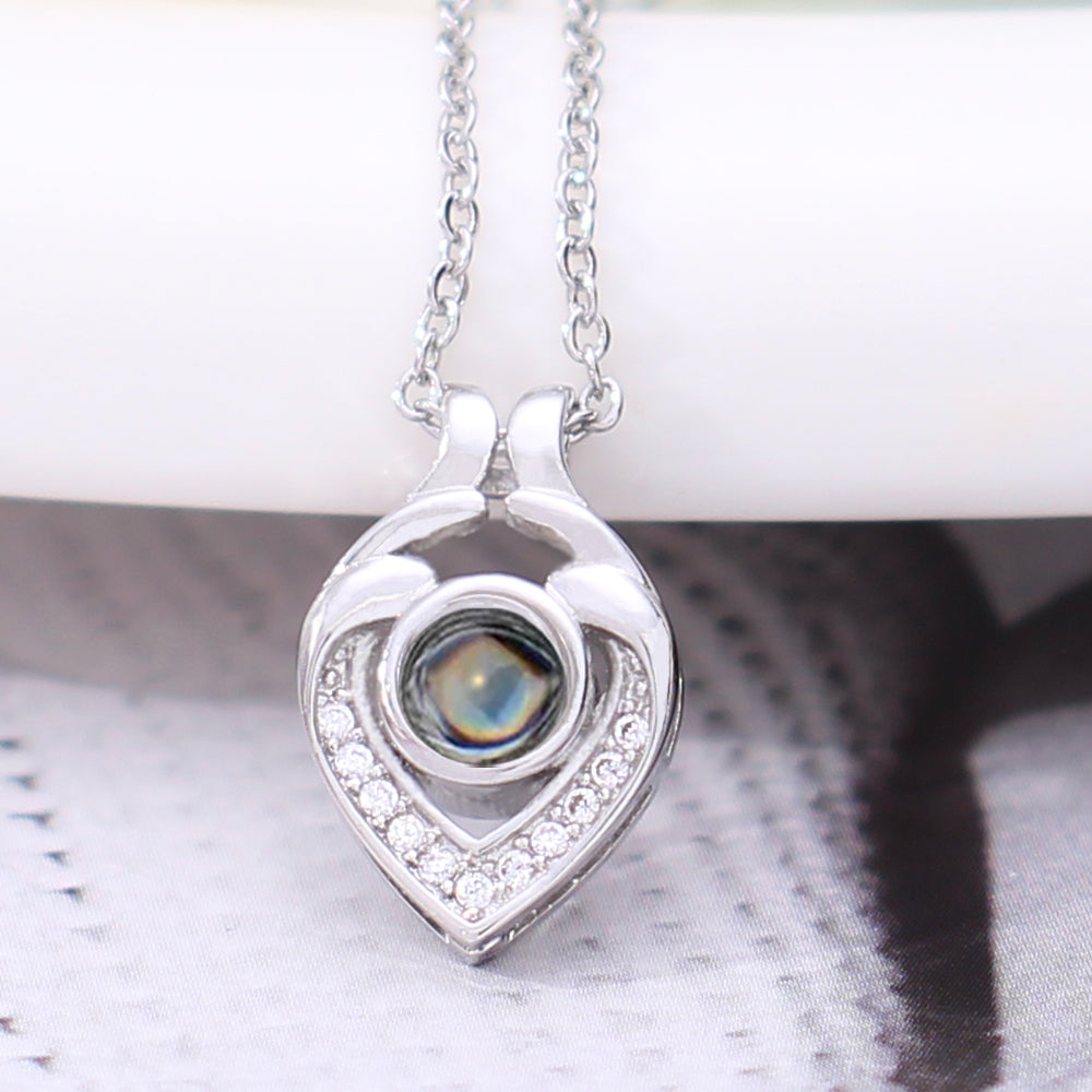 925 Silber Herz Kette mit Foto – Personalisierter Anhänger, Ideales Geschenk für Sie