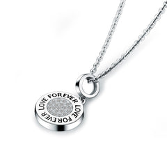 Personalisierte 925 Silber Kette mit Bild – Rund Foto Anhänger,Perfektes Erinnerung Geschenk für Mann Frau