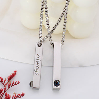 Halskette mit Bild - Personalisierte Bar Kette, Geschenke für ihn