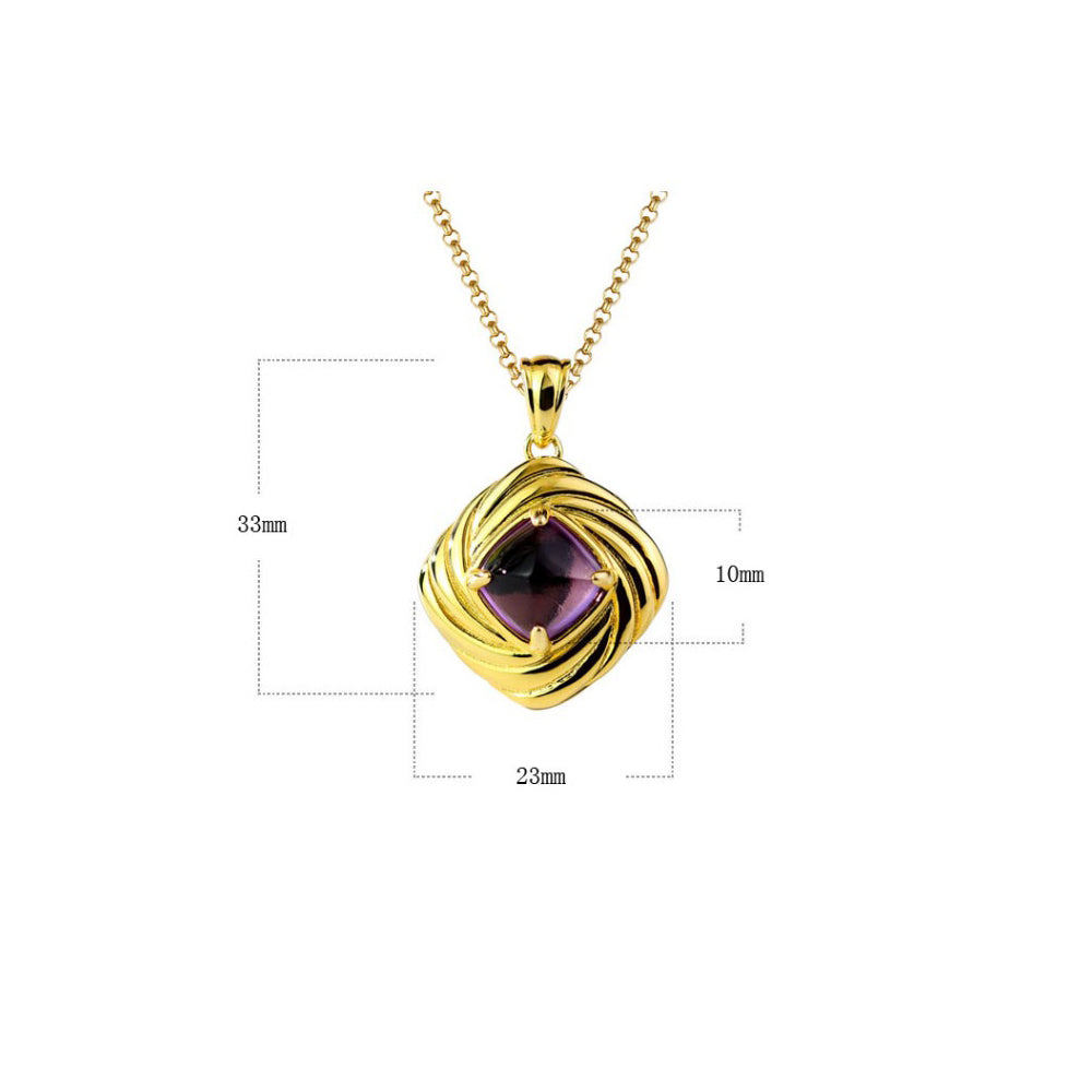 925 Silber Personalisierte Foto Medaillon Kette mit Bilder &Text – Vintage Quadratischer Anhänger mit Natürlichem Amethyst,Geschenk für Frauen