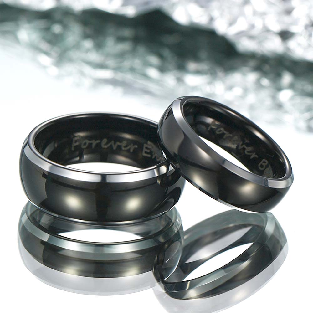 【Paar】Schlichter Wolfram Ring - Denker amazgifts