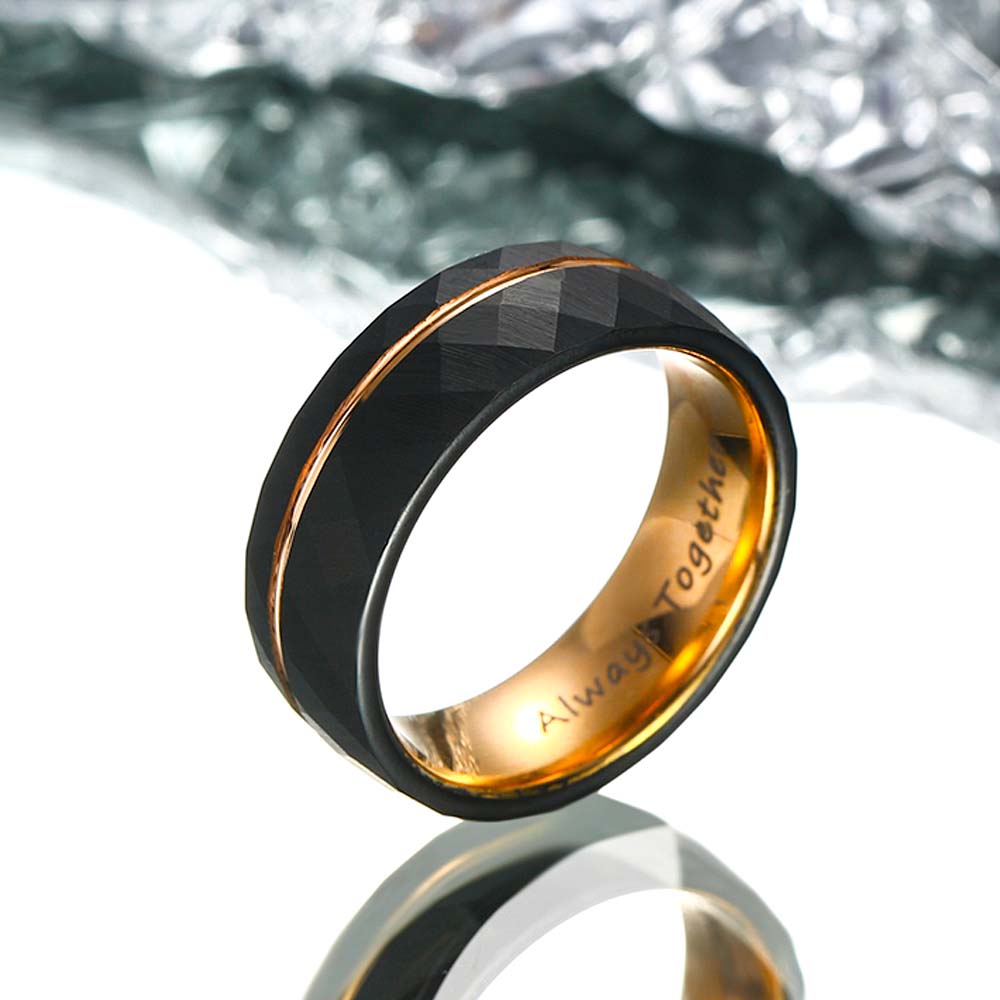 【Paar/Single】Gehämmerter Wolframstahlring - Legende，Trauringe, Herren-/Damenringe amazgifts